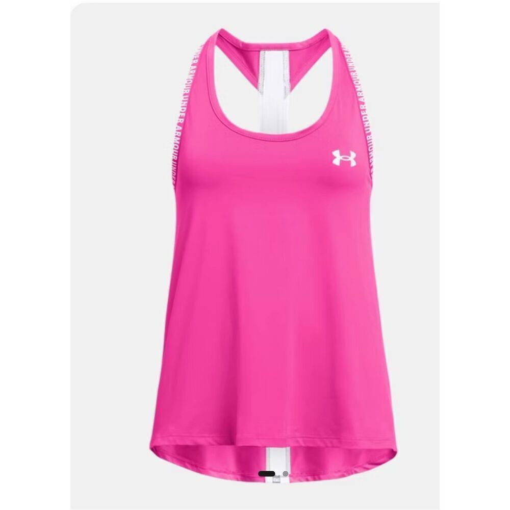 Under Armour Pink T Back Athletic Work Out Top Shirt Size Youth Large